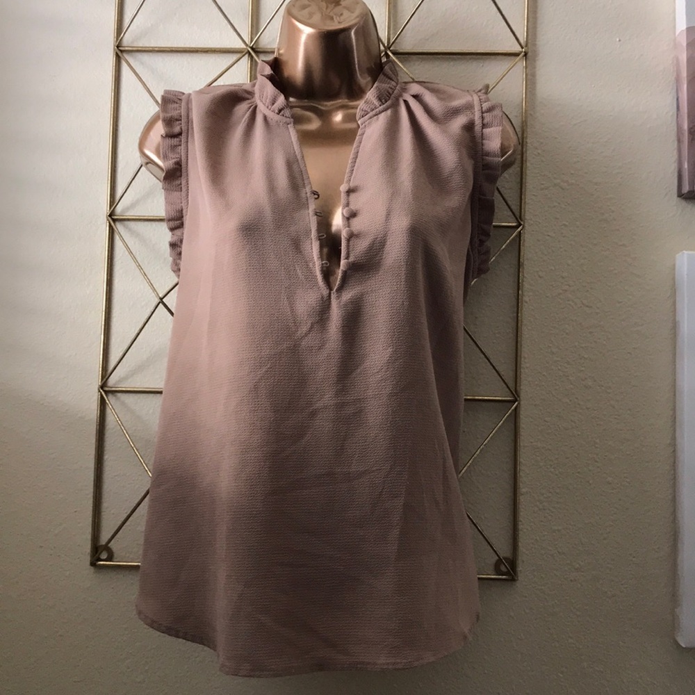 Ruffled Tank Blouse
